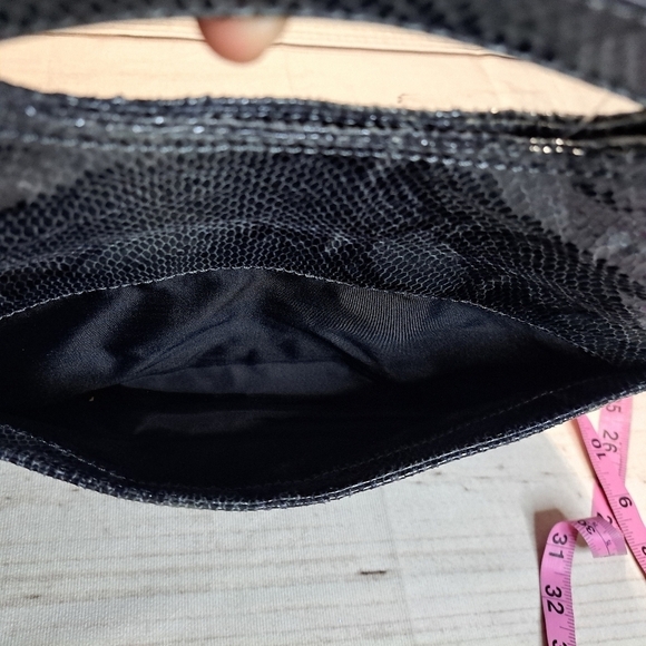 Nine West Snake Print Envelope Purse Hand Bag Fold Em Clutch - Picture 7 of 12